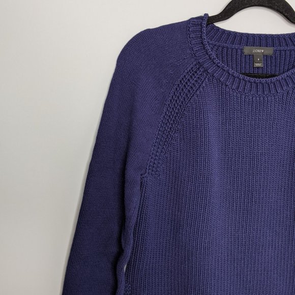 J CREW • Navy Blue Ribbed Tie Crewneck Sweater S - Picture 5 of 8